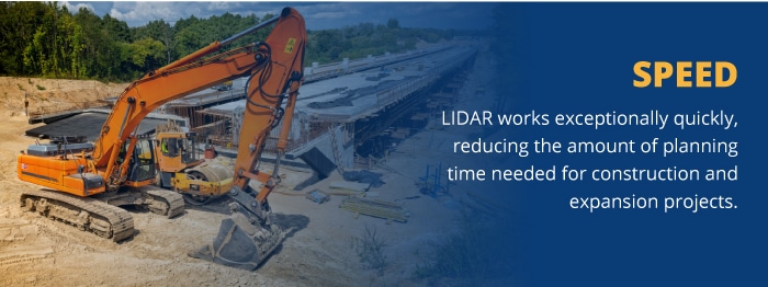 LIDAR surveying provides excellent speed